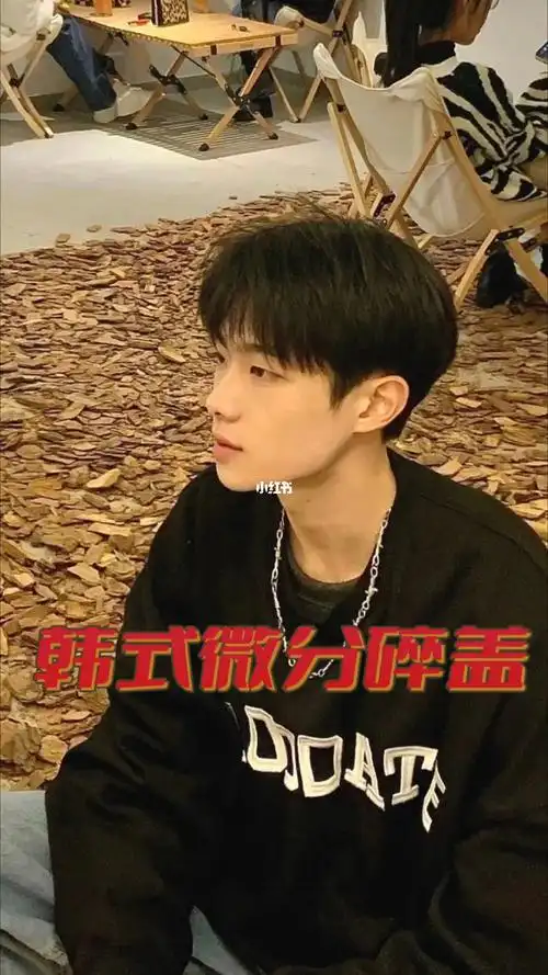 少年感微分碎盖男生纹理烫发韩式发型