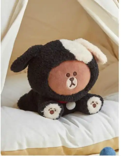 韩国linefriends线友小狗棕金站立玩偶linefriends可爱