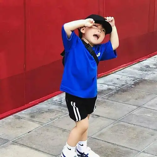 朗维熊男童中童日系t恤小童装2018新款夏装儿童