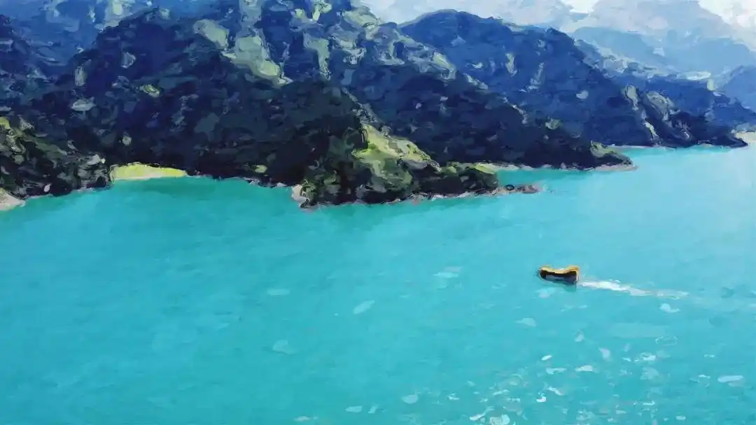 与蓝天白云 青山绿树构成一幅靓丽的油画 调色盘在这里晕染 天空时而