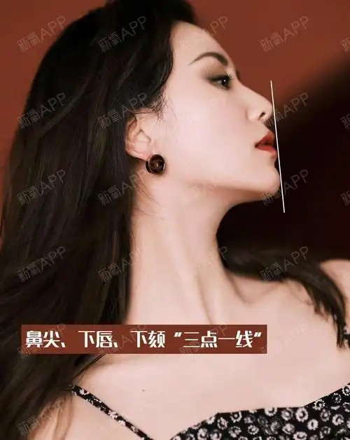 简单判断你的侧脸完不完美:看鼻尖,下唇,下颏是否"三点一线" .