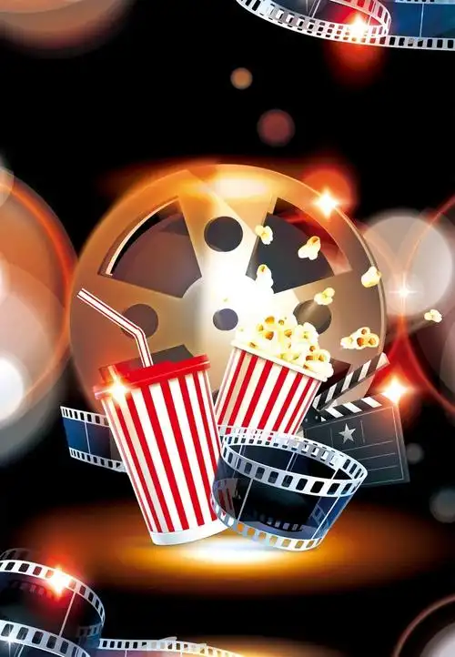 创意光效华丽电影院背景