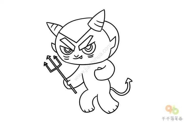 小恶魔简笔画步骤图