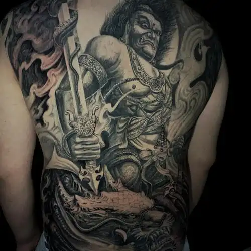 满背不动明王不动明王恢复后效_纹身吧社区 - 纹身大咖