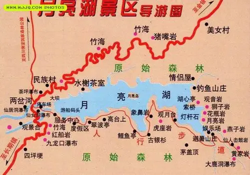 月亮湖景区导游图