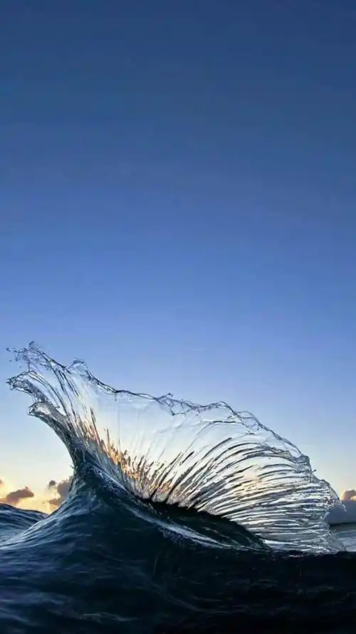 超清海水蓝色手机背景图片1080x1920