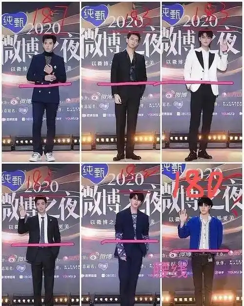 原创王一博身高作假男明星红毯身高照对比网友到底谎报了多少
