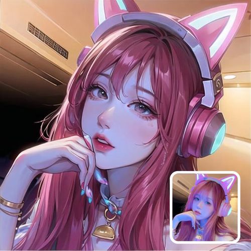 可爱耳机网红款学生女生二次元动漫萌高颜值送女友生日礼物 气质粉