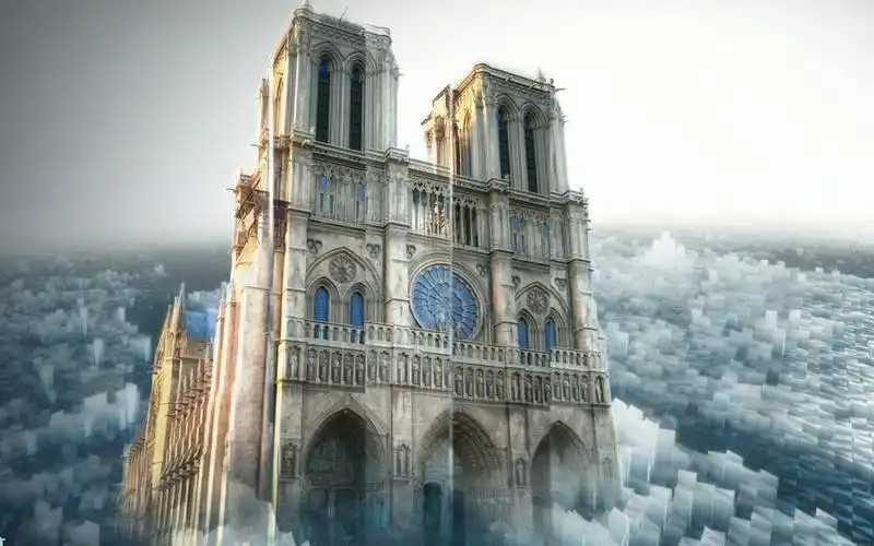 时,研发团队曾用两年的时间来学习与研究巴黎圣母院的建筑结构,并与