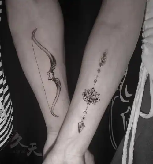 情侣纹身一起过七夕的见证