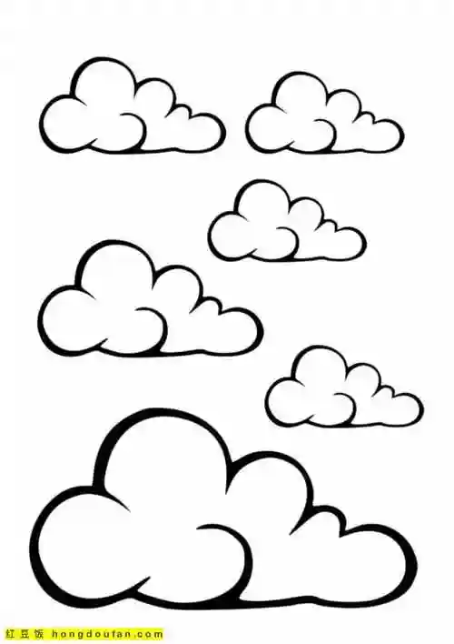10张不同形态的云朵幼儿卡通简笔画!云朵要如何画?