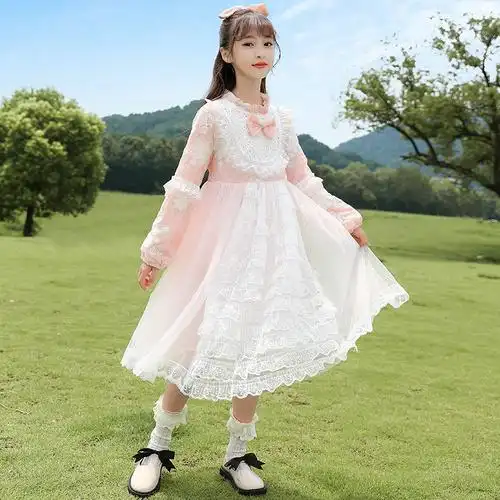 儿童装女童春装连衣裙春秋装2022新款5公主裙子6小孩女孩7洋气8岁