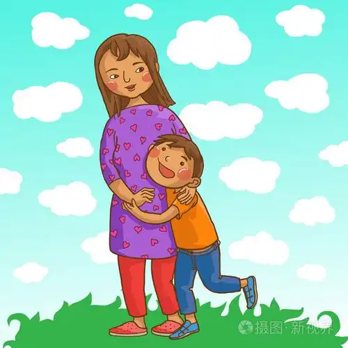 母亲和儿子印度家庭