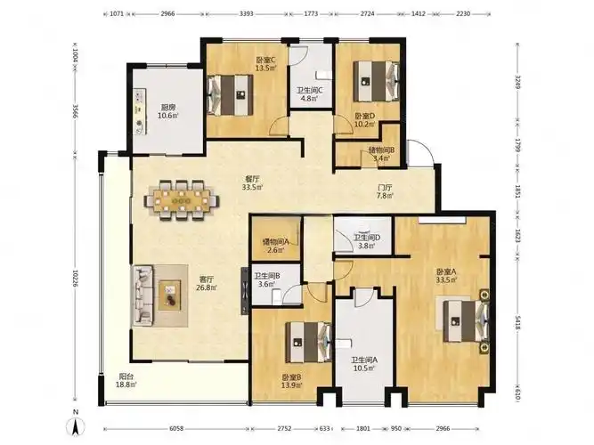 花语江南 正南朝向 近医院 交通便捷 电梯房 双卫 近地铁