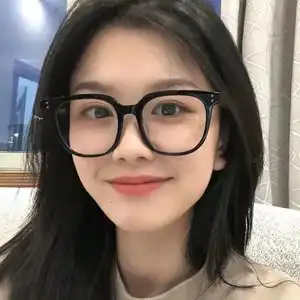 【蓝光防辐射眼镜女圆脸图片】蓝光防辐射眼镜女圆脸图片大全_q友网