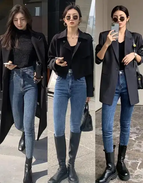 宽松小脚裤搭配图片,小脚裤配什么鞋好看