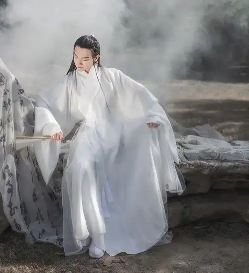 疾奔 汉服成人男汉服男仙气古装男装古风公子古风大袖衫男士侠客 汉蓝