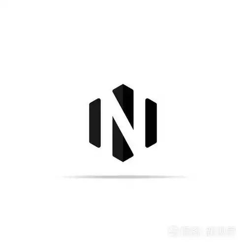 字母n标志图标在多边形六角形概念设计企业徽标模板元素矢量插图