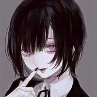 低头邪魅微笑黑化女头像【点击鼠标右键下载】