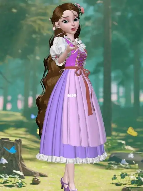 迪士尼公主系列2长发公主