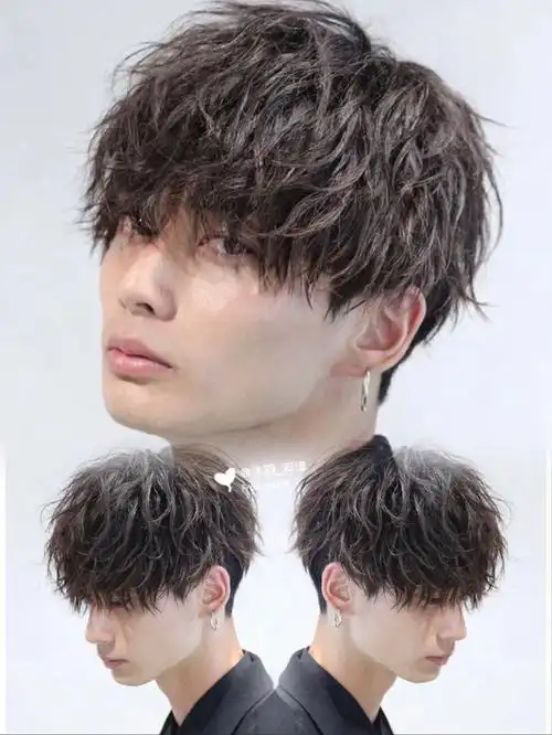 日系纹理烫男士发型推荐