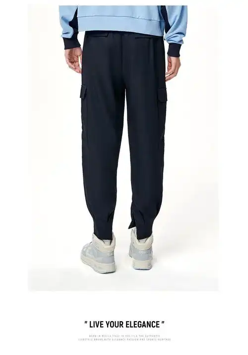 fila斐乐运动裤官方女休闲梭织长裤2021冬季新款休闲工装裤运动裤潮流