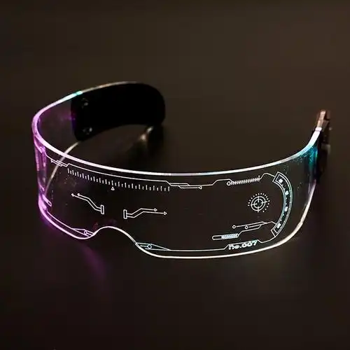 高档赛博朋克炫酷眼镜未来科幻led护目镜科技感发光墨镜女男旗舰官方