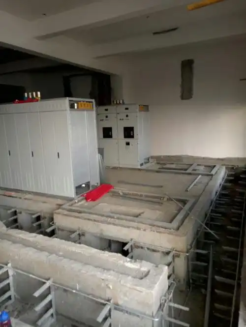 低压配电室设备进入电缆沟清理完成