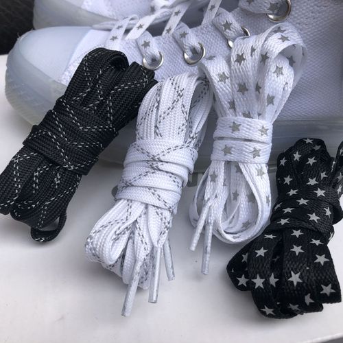 适配匡威1970s星星反光鞋带高低帮张艺兴af1扁平3m潮万斯板鞋男女