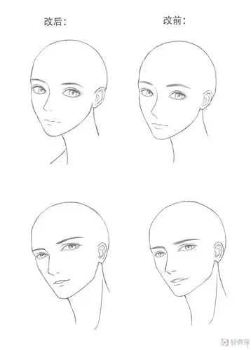 男女头像线稿绘制—古风插画人物头部练习 举报