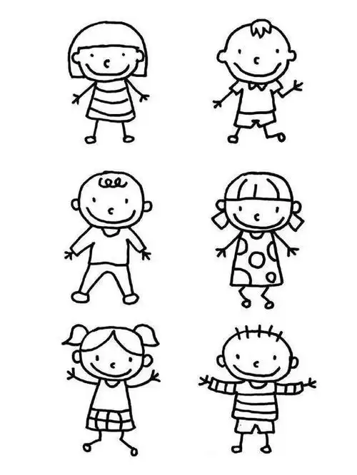 每天学一幅简笔画-可爱的男孩女孩简笔画头像大全超可爱的卡通人物