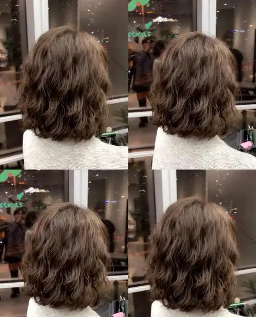 女生短发必备烫发,法式烫蛋卷头,蓬松显脸