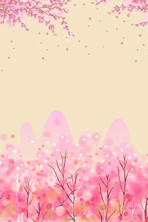 桃花季桃花树背景