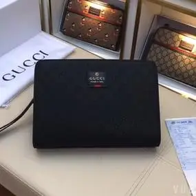 闲置专柜正品gucc古驰男士时尚新款真皮手包