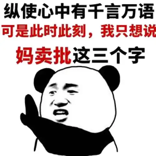 纵使心中有千言万语,可是此时此刻,我只想说妈卖批这三个字_卖批_千言