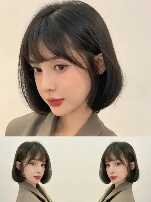 美了美短发配对了刘海修容又减龄