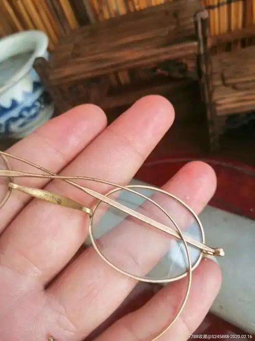 清代老金丝眼镜