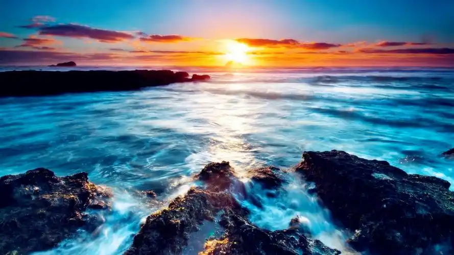 多彩意境海边美景壁纸_美不胜收的海边