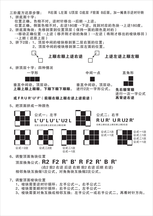 三阶魔方还原教程图解