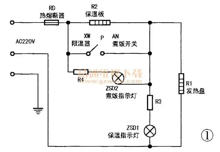 浩特牌自动电饭锅实绘电路与原理简析 - 精通维修下载