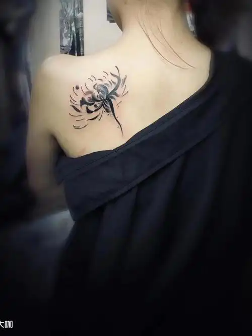 彼岸花_纹身图案手稿图片_墨道 tattoo- 林的纹身作品集
