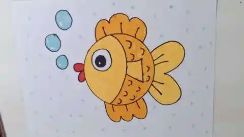 趣味画画:用圆画小鱼!