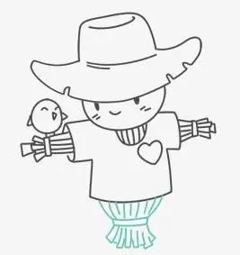 稻草人连环画简笔画