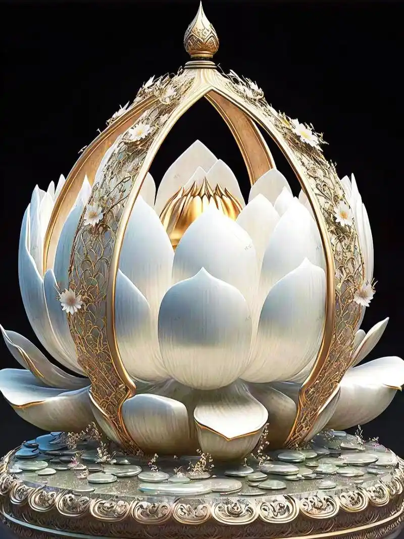 此生愿做一座蓮,静静谛听于佛前.