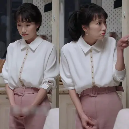 都挺好李念朱丽同款衣服女2019春装韩版白色长袖雪纺衬衫学生上衣