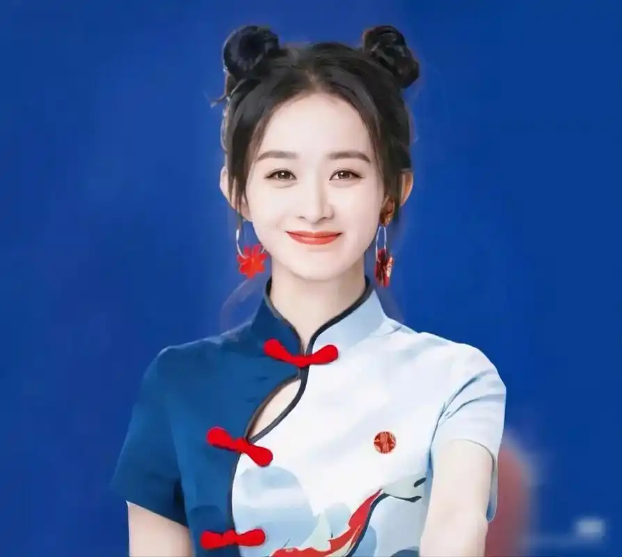 赵丽颖可爱双丸子头造型#娱乐大赏# #明星的那些神图# #一眼沦陷