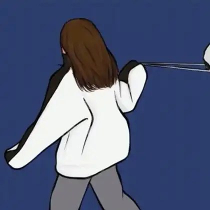 男生挨打动漫情侣头像 高清手绘女朋友欺负男朋友的情侣头像图片_情侣