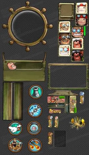 游戏美术资源/q版手游海盗传奇/ui素材/界面/图标/场景/音效特效