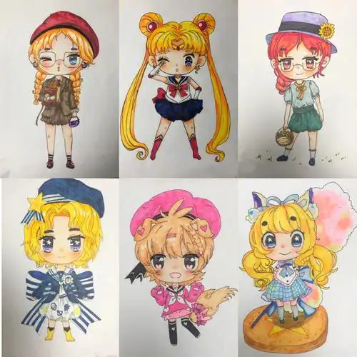 儿童卡通动漫人物画