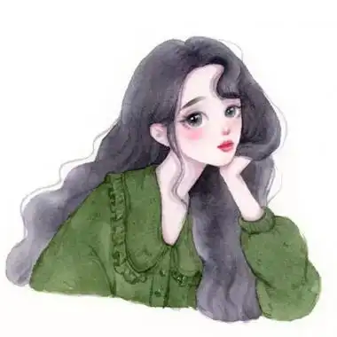 手绘知性女生唯美头像